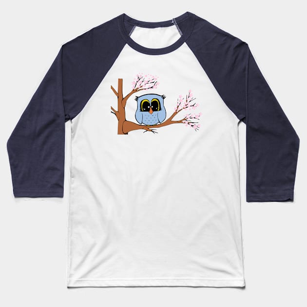 Owl Owl on The Tree Baseball T-Shirt by The Dreem